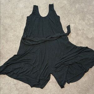 Latched Mama Charcoal Sleeveless Jumpsuit for Breastfeeding and Maternity